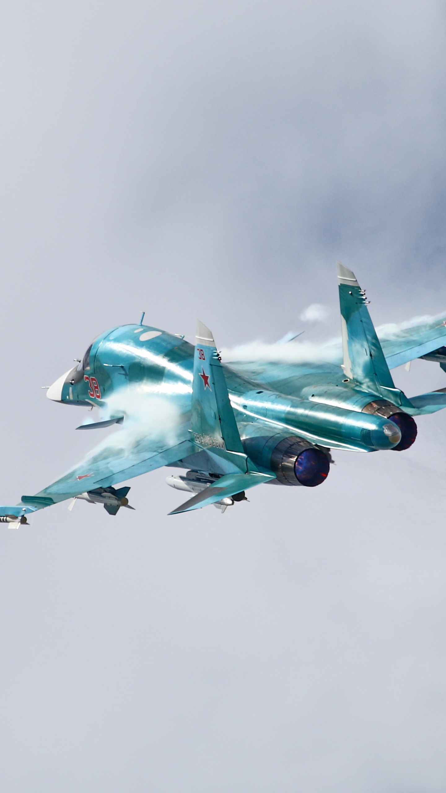 Avion de Chasse Vert et Blanc Volant Dans le Ciel. Wallpaper in 1440x2560 Resolution