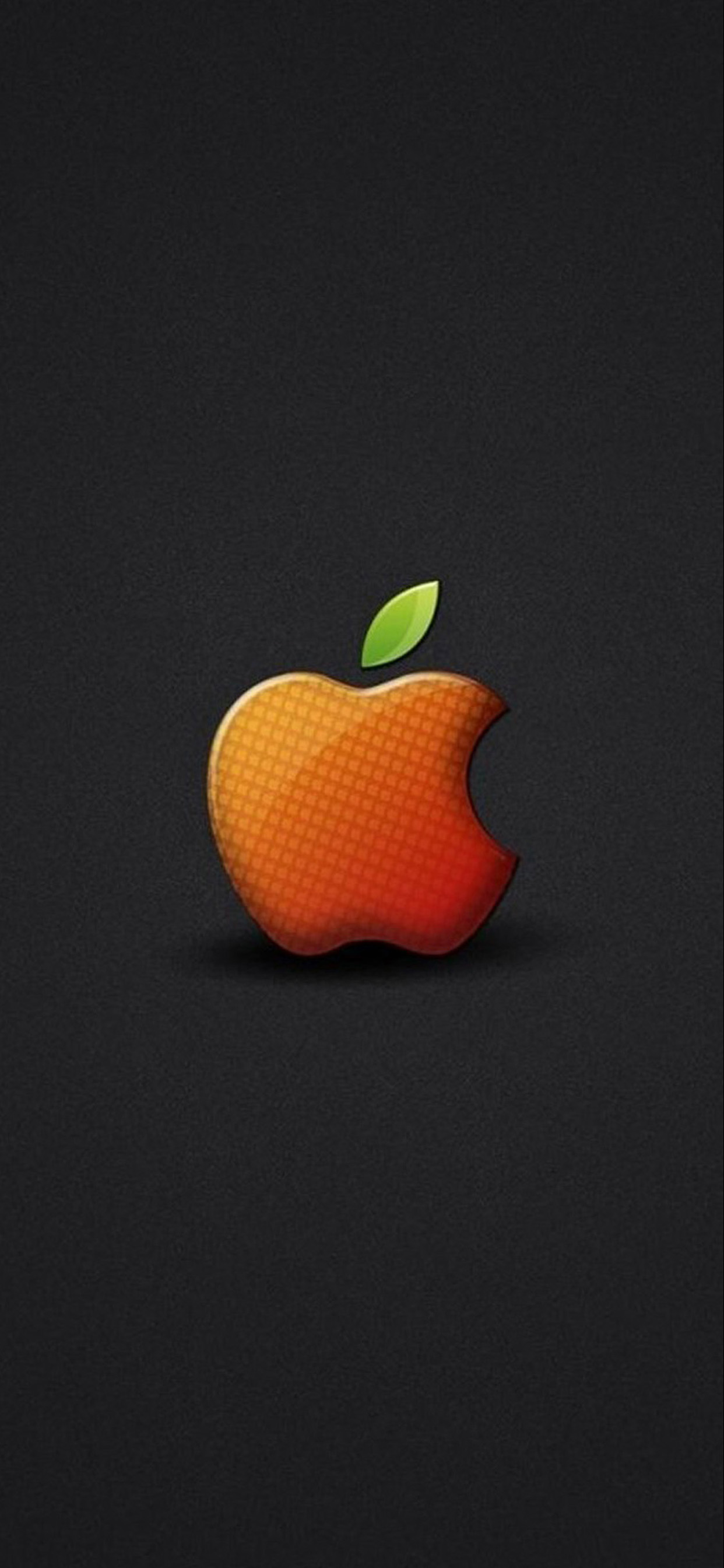 Apple, Fruit, Orange, Plant, Logo. Wallpaper in 1242x2688 Resolution