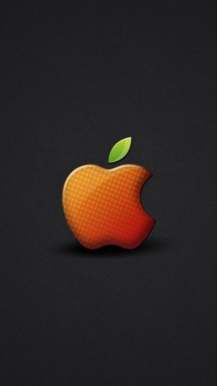 Apple, Naranja, Logotipo, Alimento, Gráficos. Wallpaper in 750x1334 Resolution