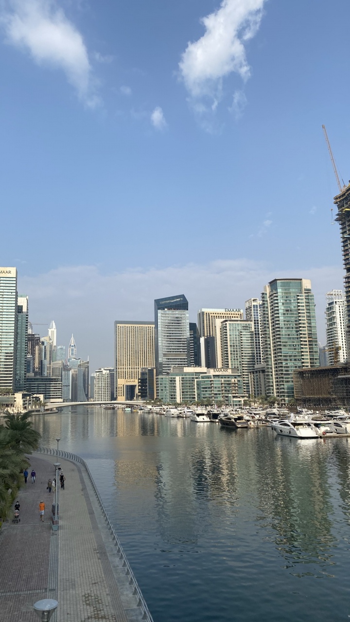 Dubai, Dubai Marina, Agua, Torre de Bloques, Condominio. Wallpaper in 720x1280 Resolution