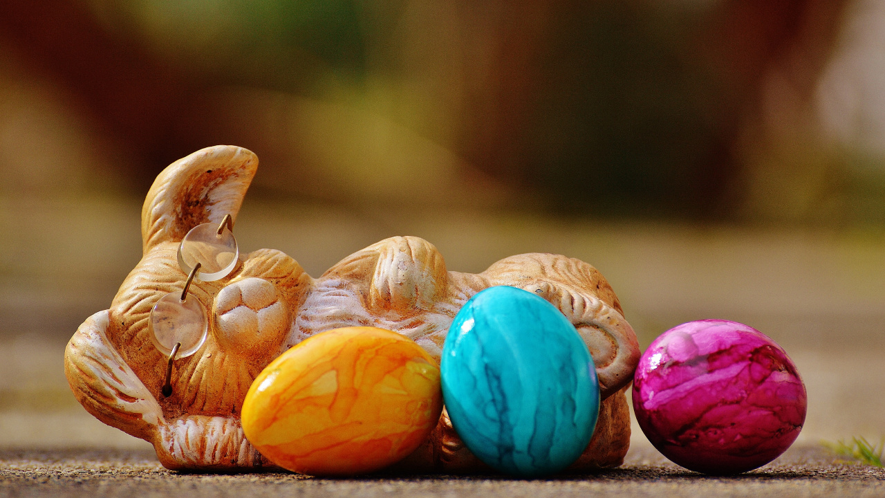 Conejito de Pascua, Huevo de Pascua, Todavía la Vida, Alimento, Pascua. Wallpaper in 1280x720 Resolution