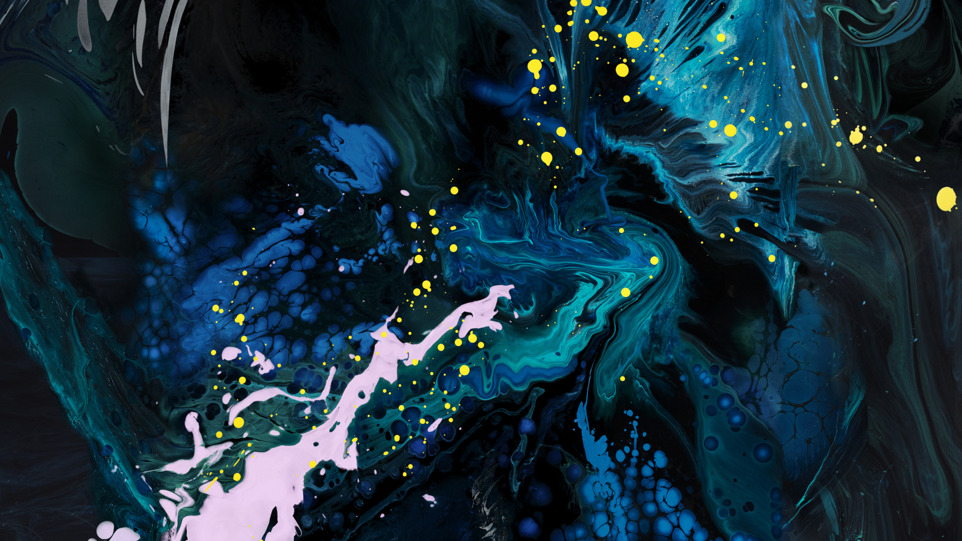 Pintura Abstracta Azul y Blanca. Wallpaper in 1920x1080 Resolution