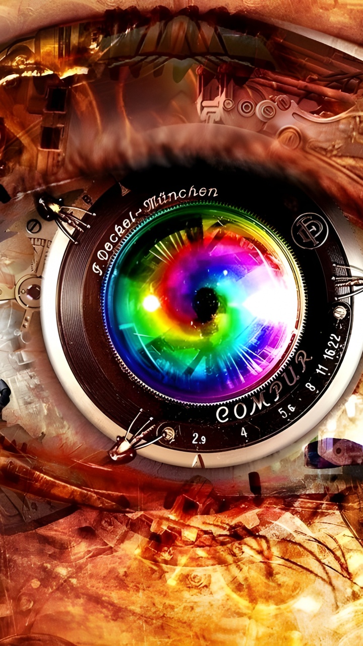 Steampunk, Steampunk City, Butterscotch, Art, Circle. Wallpaper in 720x1280 Resolution