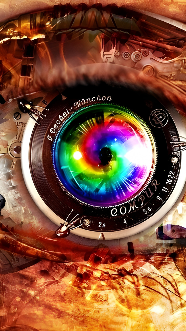 Steampunk, Steampunk City, Butterscotch, Art, Circle. Wallpaper in 750x1334 Resolution