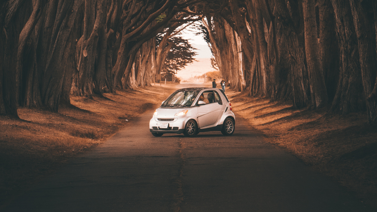 White Car on Dirt Road During Daytime. Wallpaper in 1280x720 Resolution