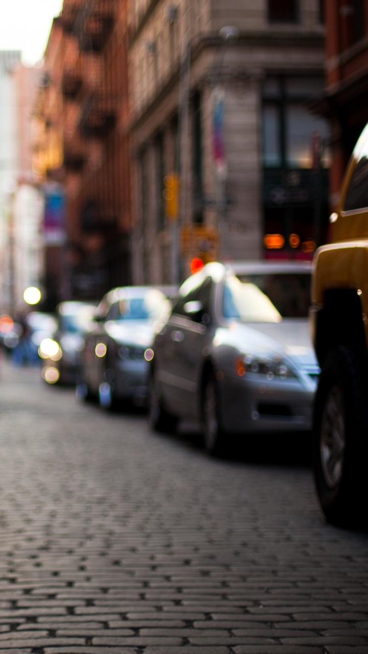 Cars Parked on Side of The Road During Daytime. Wallpaper in 720x1280 Resolution
