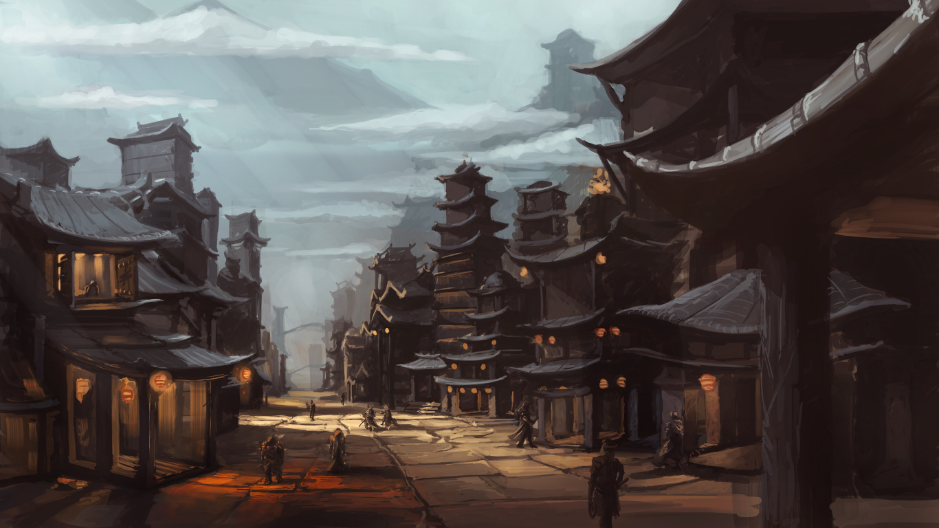 Gente Caminando en la Calle Cerca Del Edificio Durante el Día. Wallpaper in 1366x768 Resolution