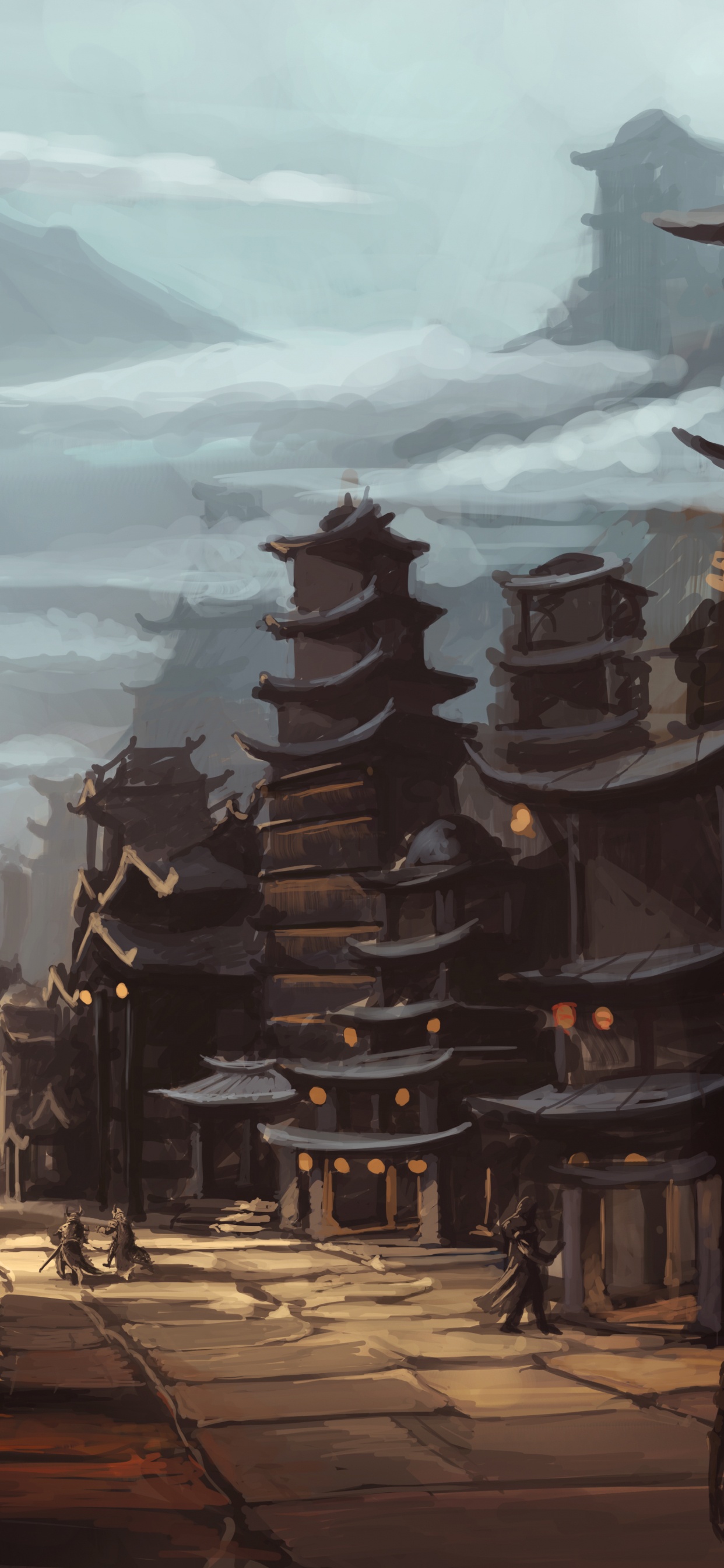 Personnes Marchant Dans la Rue Près du Bâtiment Pendant la Journée. Wallpaper in 1242x2688 Resolution