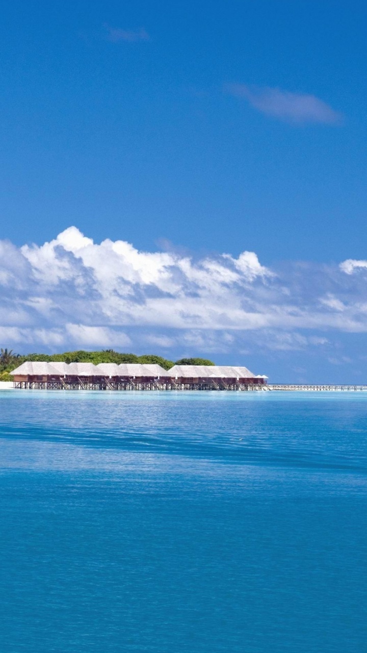 Brown Boat on Sea Under Blue Sky During Daytime. Wallpaper in 720x1280 Resolution