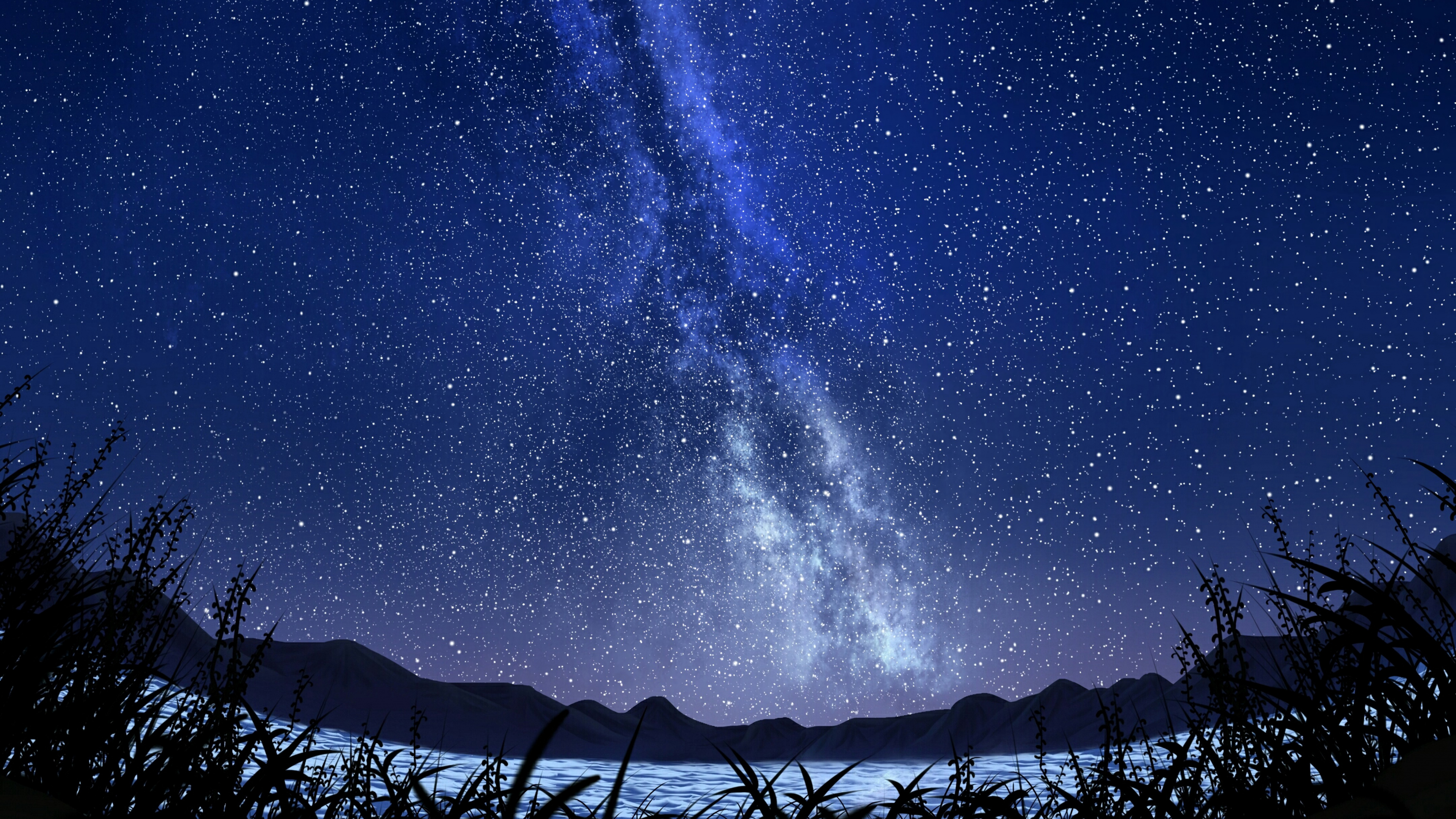 The Starry Night, Star, Blue, Night, Light. Wallpaper in 3840x2160 Resolution