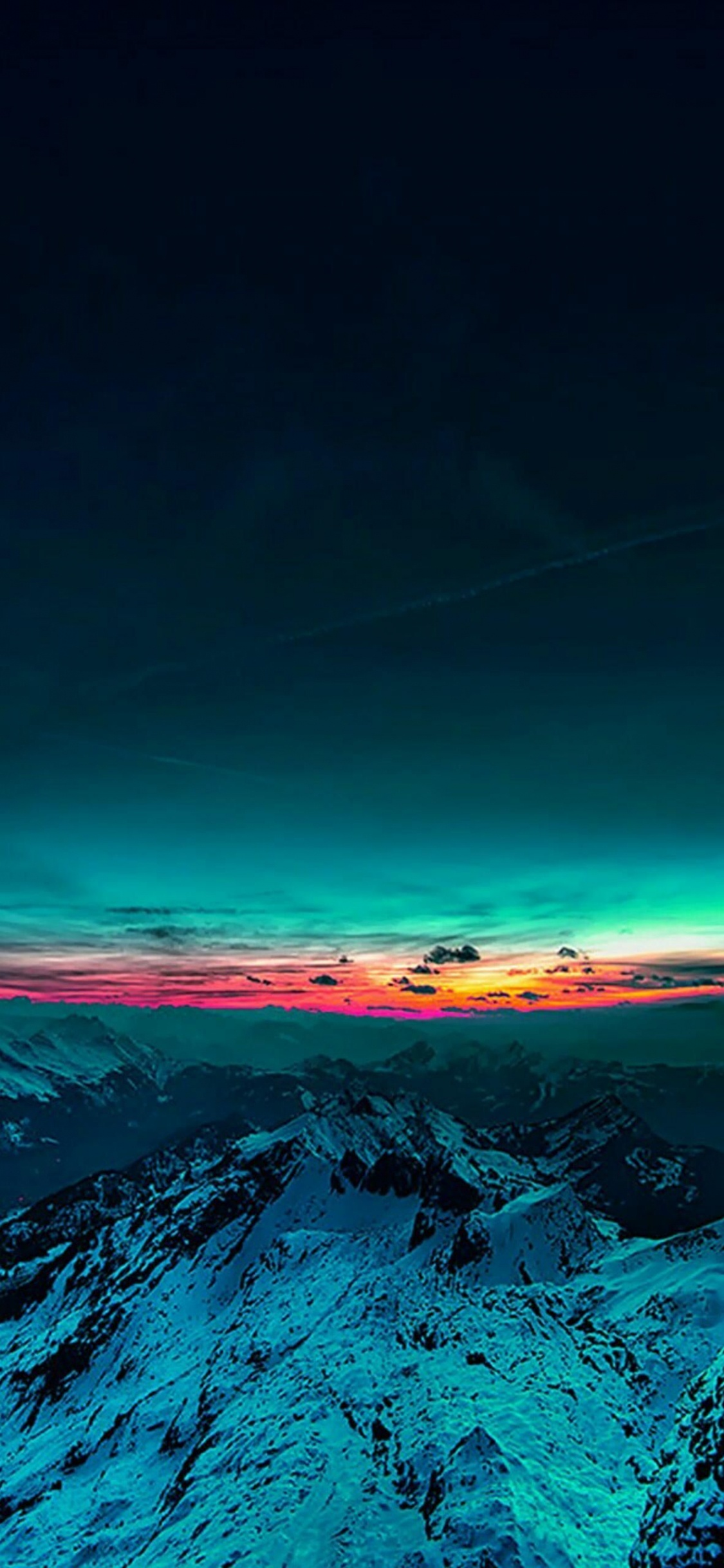 IOS 8, Nature, Atmosphère, Horizon, Aurora. Wallpaper in 1125x2436 Resolution