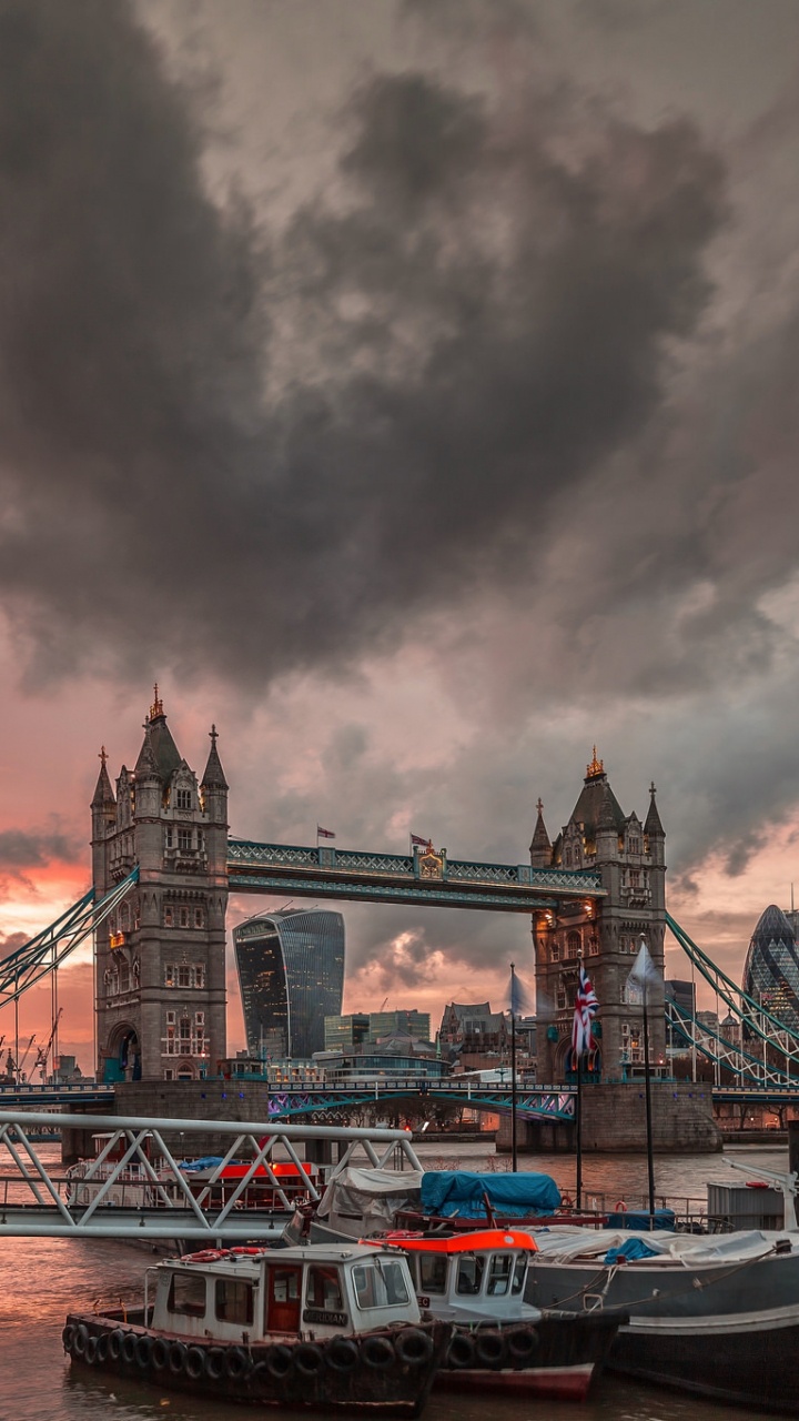 Bridge Over Body of Water Under Cloudy Sky During Daytime. Wallpaper in 720x1280 Resolution