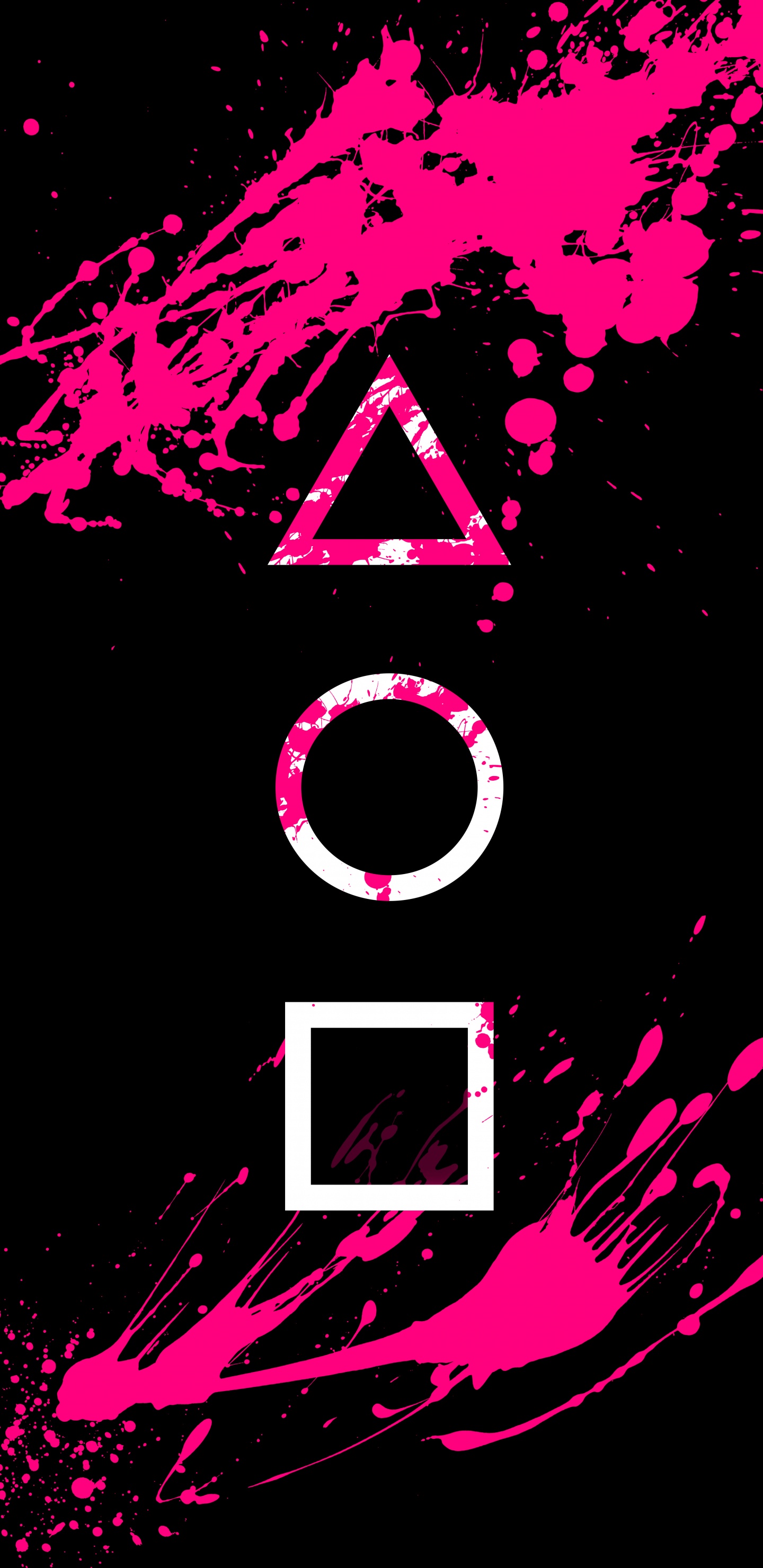 Amoled, Tintenfisch-Spiel, Poster, Licht, Schwarz. Wallpaper in 1440x2960 Resolution