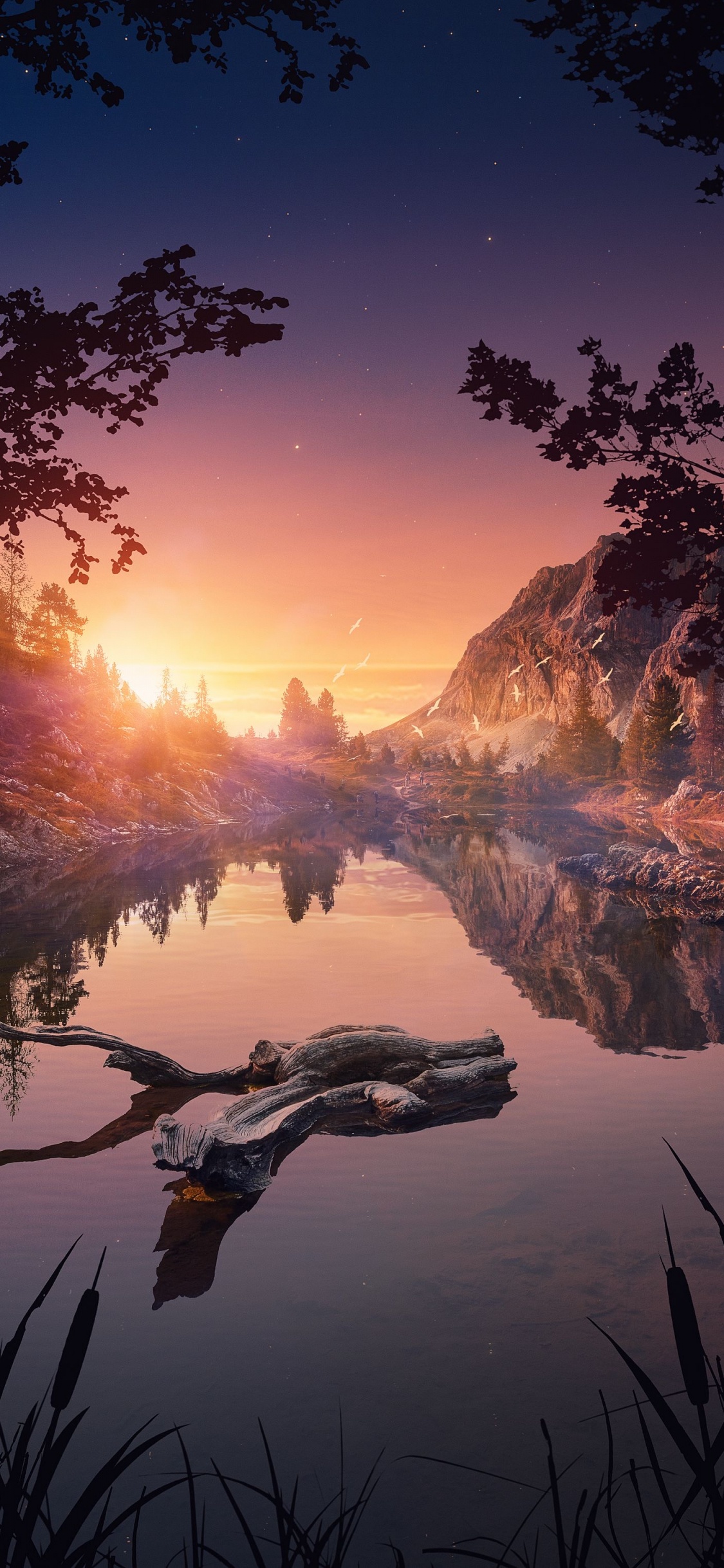 Lumière, Eau, Les Ressources en Eau, Atmosphère, Afterglow. Wallpaper in 1125x2436 Resolution