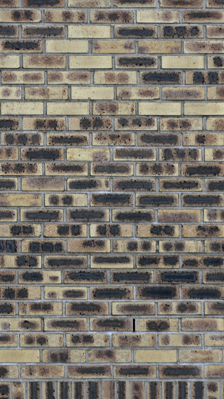 Brown and Black Brick Wall. Wallpaper in 750x1334 Resolution