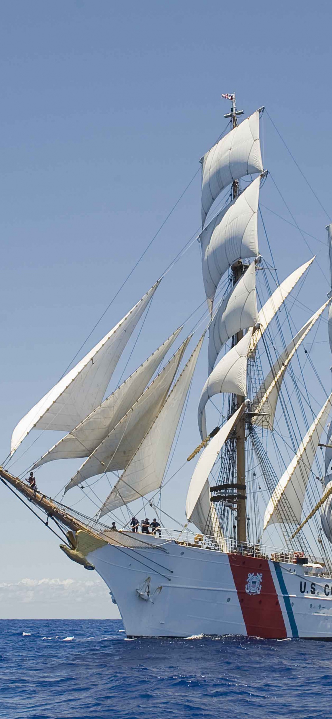 Barquentine, 高船, 扬帆, 船只, 布里格 壁纸 1125x2436 允许