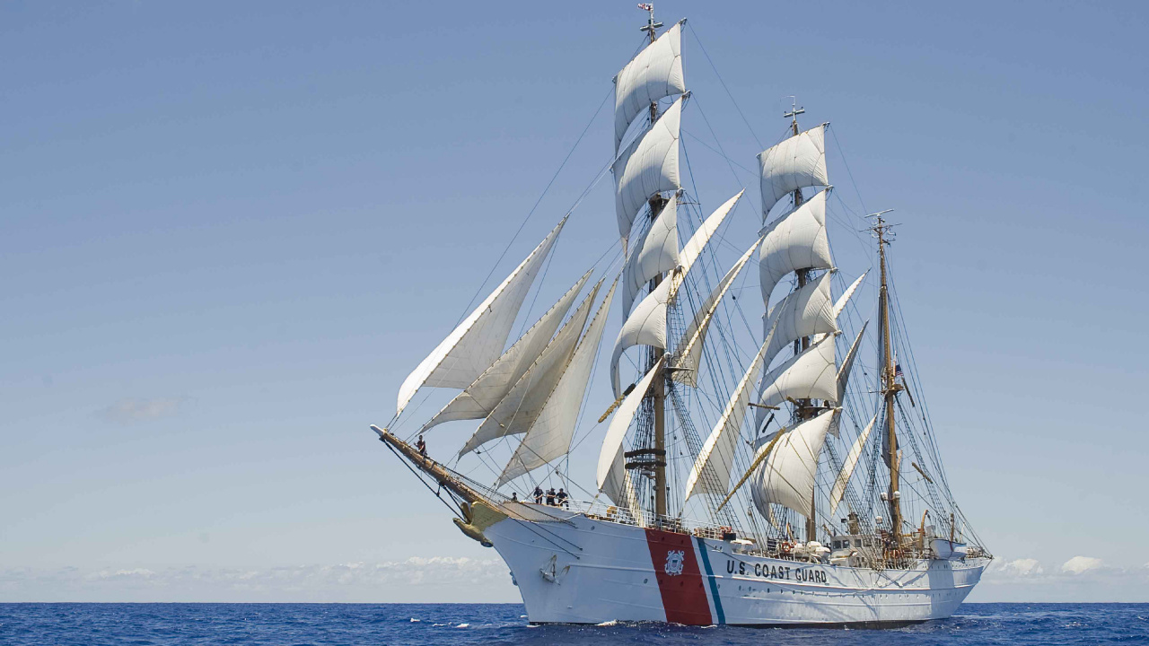 Barquentine, 高船, 扬帆, 船只, 布里格 壁纸 1280x720 允许