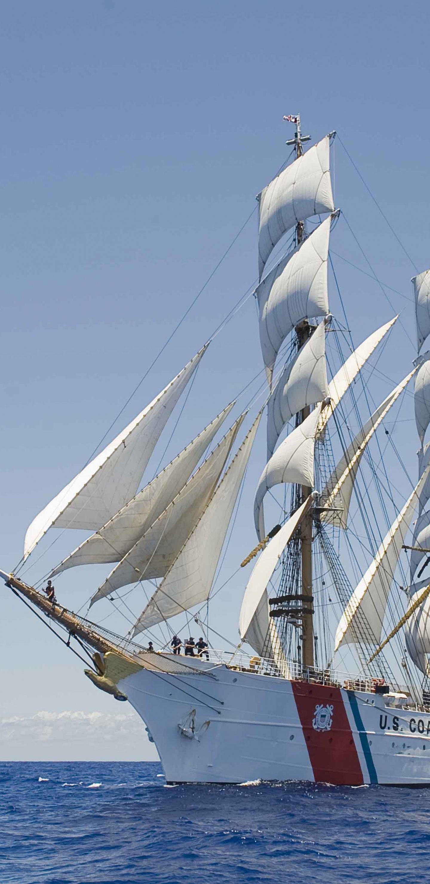 Barquentine, 高船, 扬帆, 船只, 布里格 壁纸 1440x2960 允许