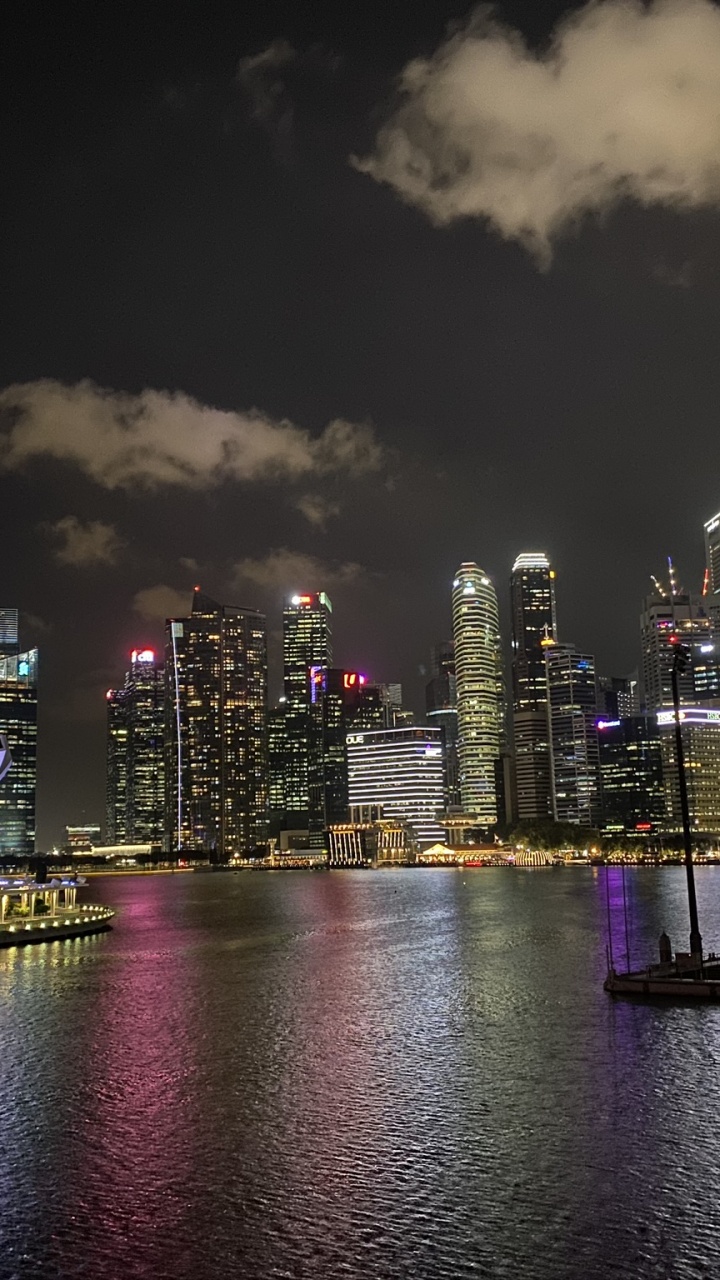 Singapur, Stadtlandschaften, Wasser, Metropole, Stadtgebiet. Wallpaper in 720x1280 Resolution