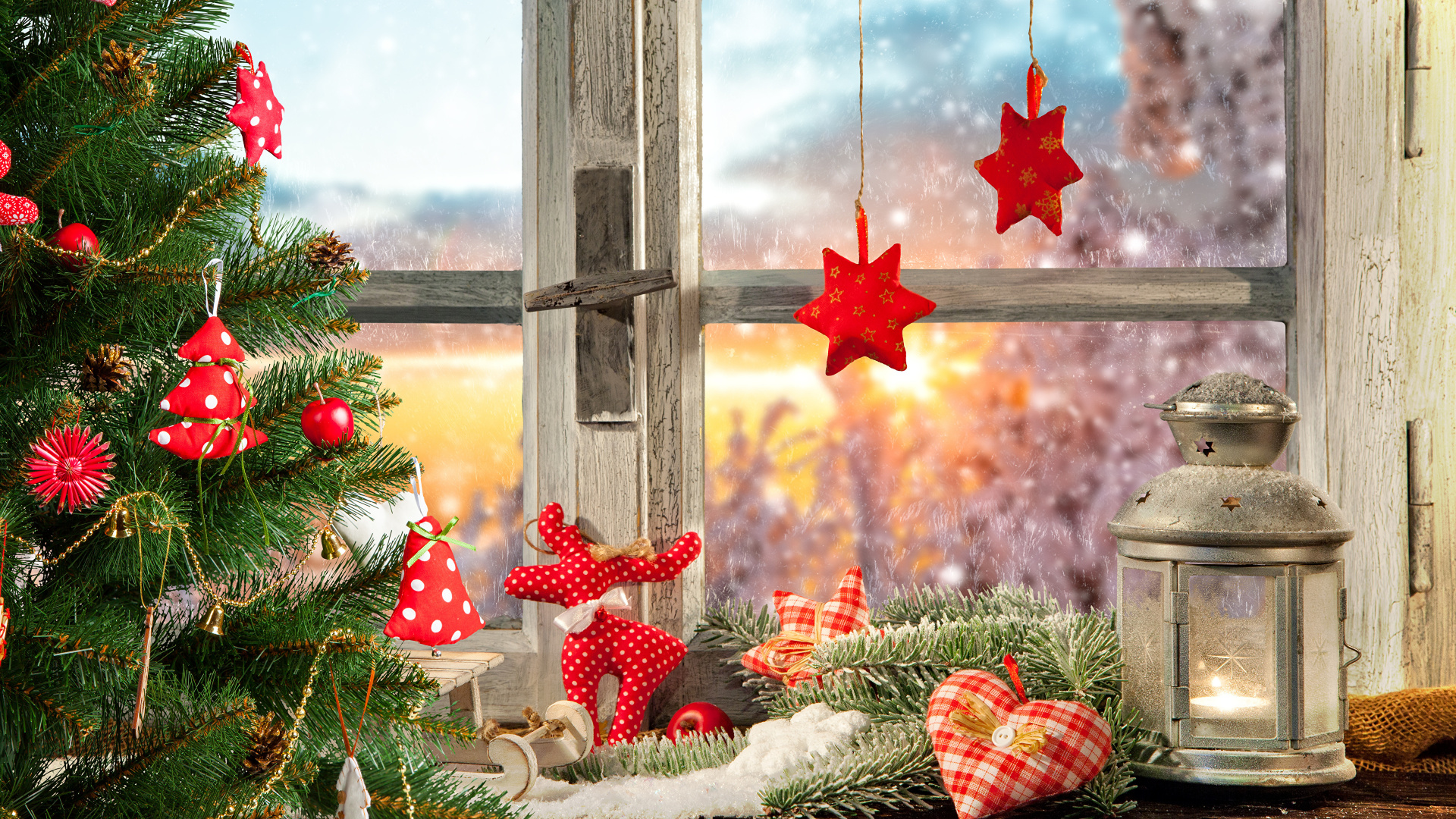 Window, Christmas Decoration, Christmas Day, Christmas, Tree. Wallpaper in 1920x1080 Resolution