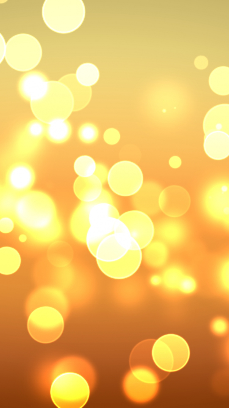 Orange Und Gelbe Bokeh-Lichter. Wallpaper in 750x1334 Resolution
