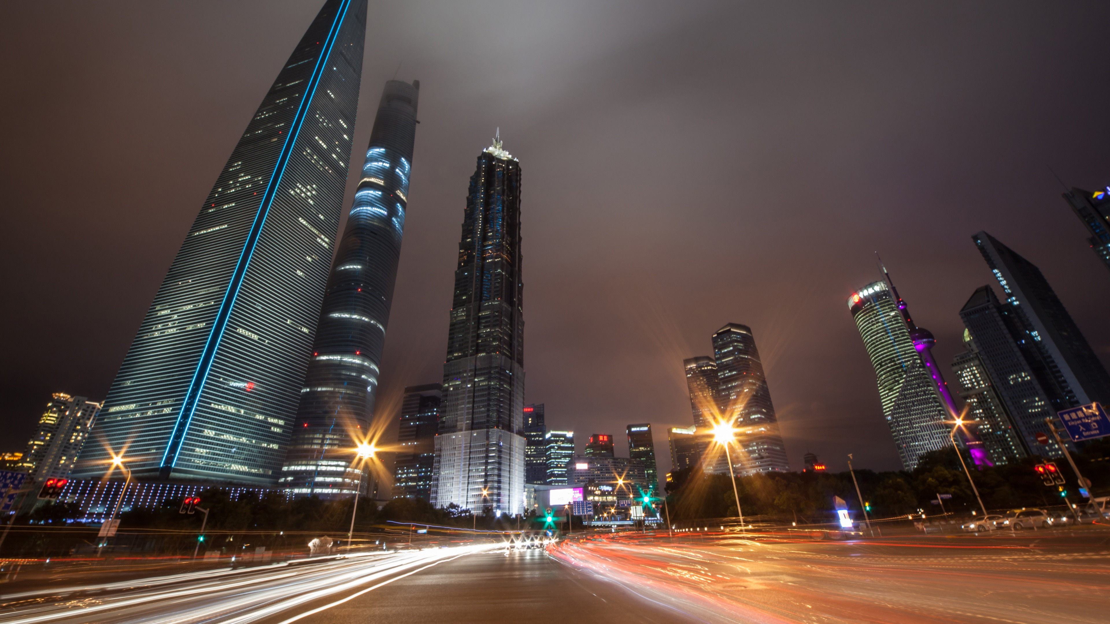 City Buildings During Night Time. Wallpaper in 3840x2160 Resolution