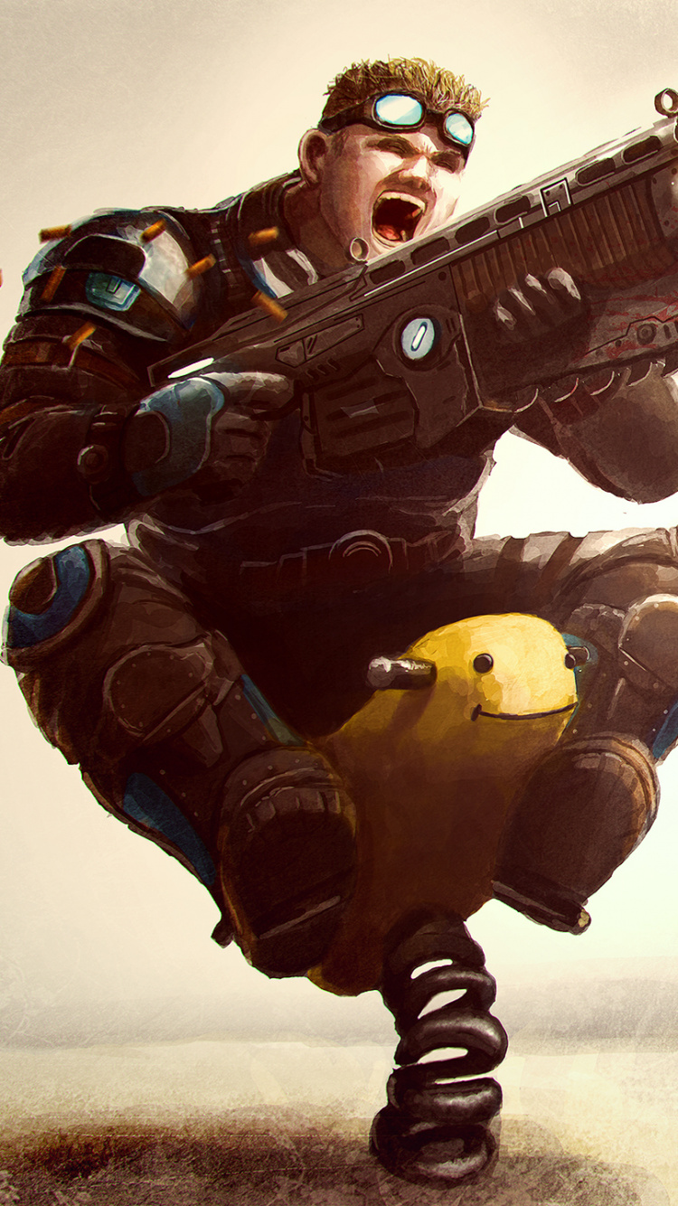 Gears of War, Gears of War 3, Fortnite, Soldado, Marcus Fenix. Wallpaper in 750x1334 Resolution