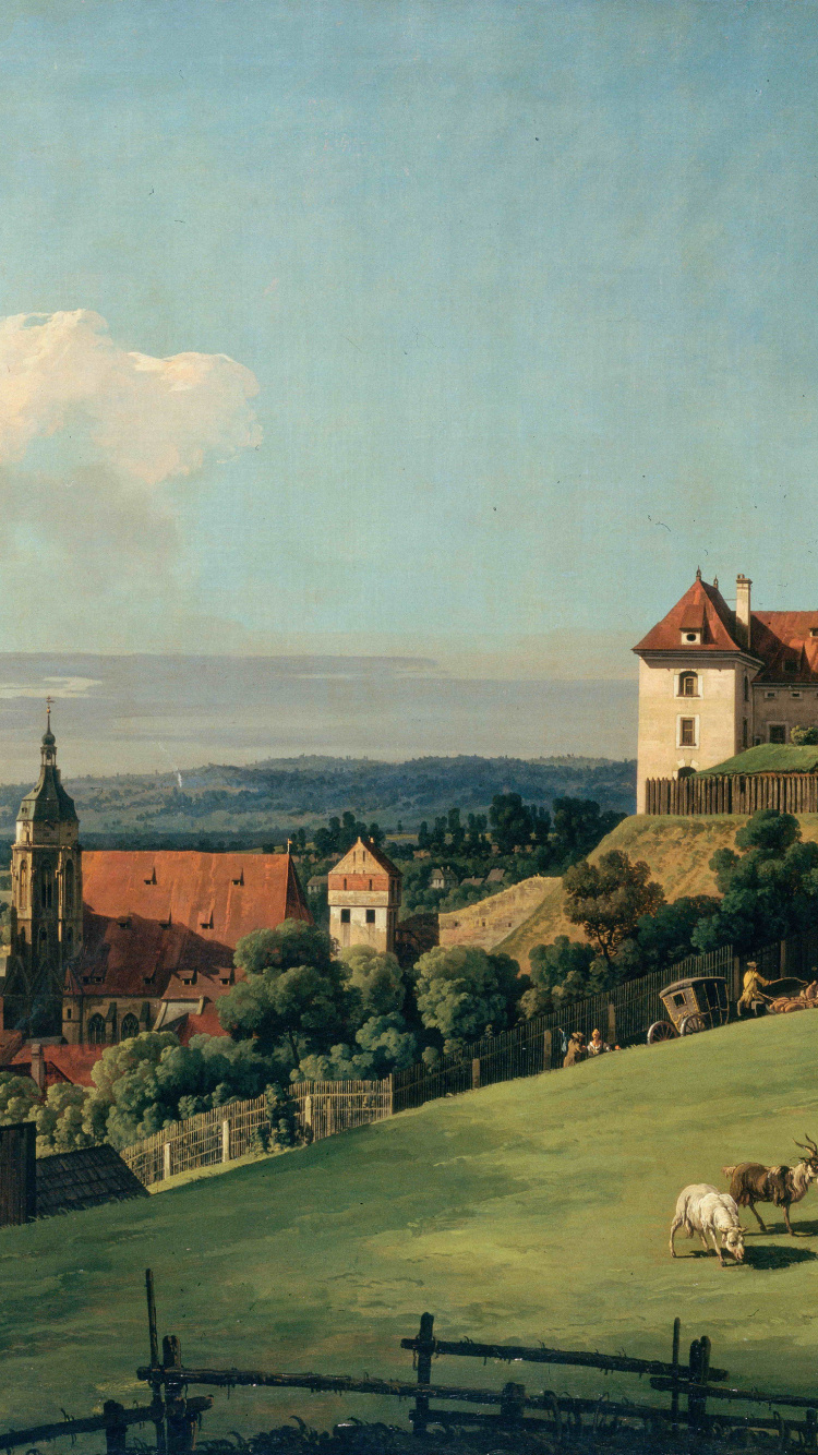 农村地区, 城堡, 村庄, 艺术作品, 天空 壁纸 750x1334 允许