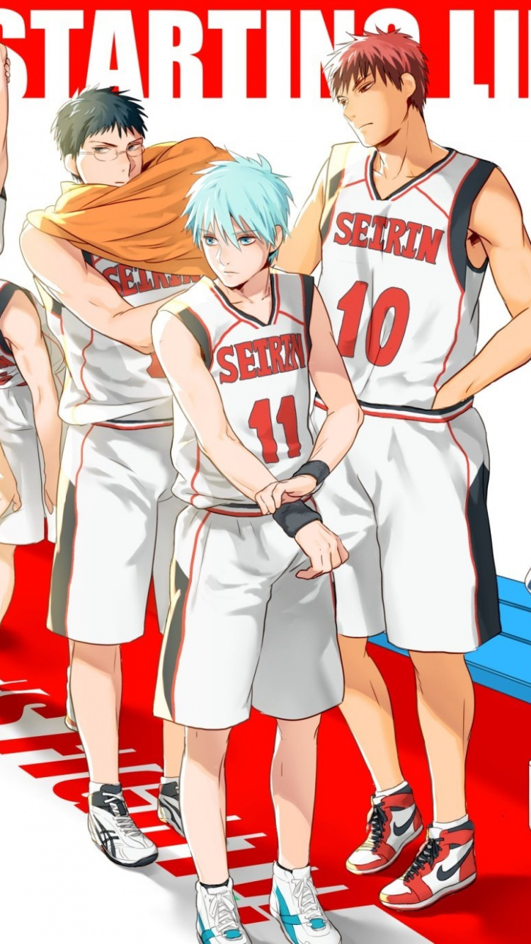 Kurokos Basketball, Tetsuya Kuroko, Anime, Basketball, Manga. Wallpaper in 750x1334 Resolution