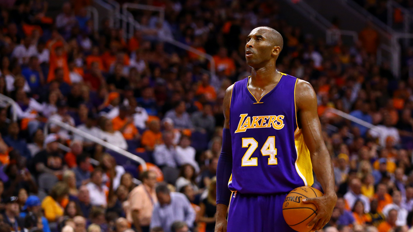 Kobe Bryant, Los Angeles Lakers, Nba, Basketball, Sports. Wallpaper in 1366x768 Resolution