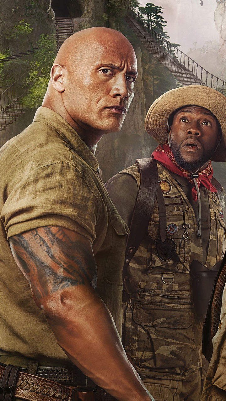 Veintiuno, Dwayne Johnson, Jumanji el Siguiente Nivel, Profesora Shelly Oberon, Cartel. Wallpaper in 720x1280 Resolution