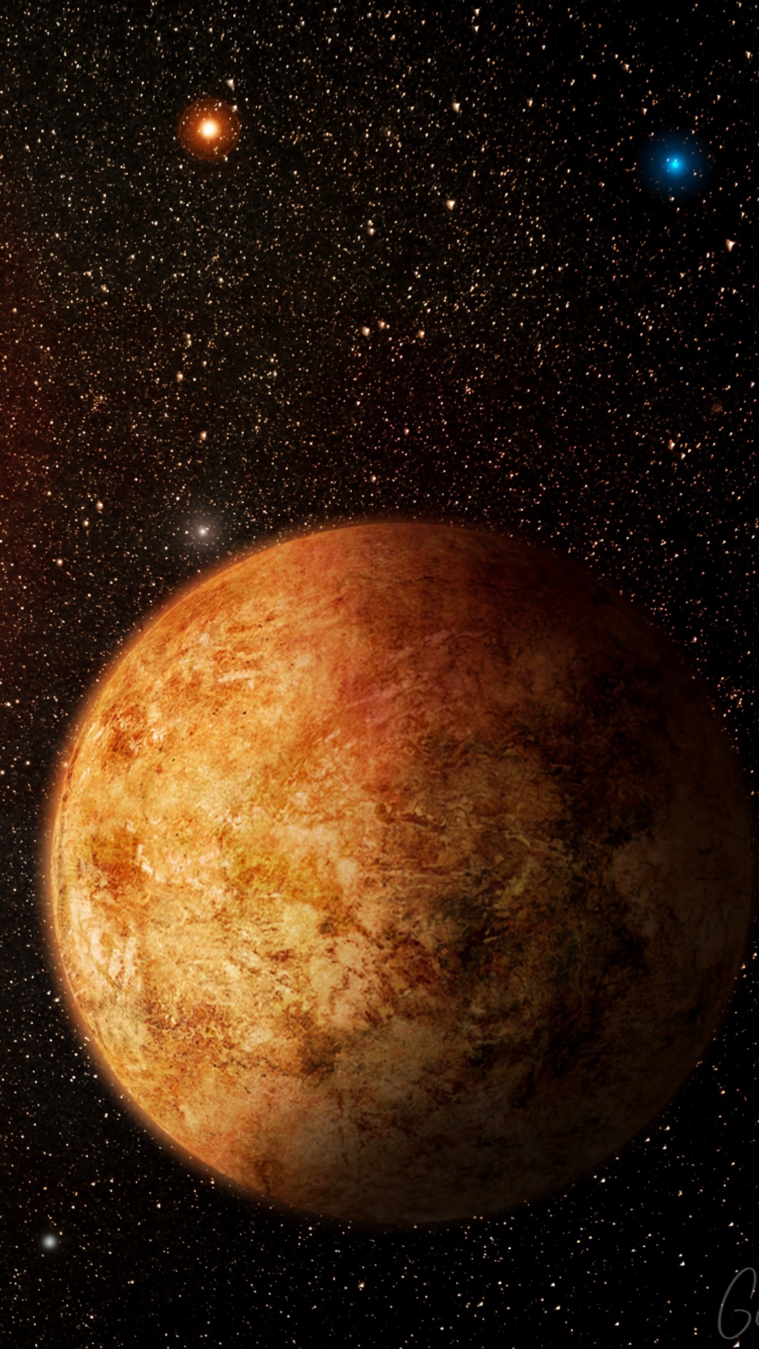 Lune Brune Dans le Ciel. Wallpaper in 1080x1920 Resolution