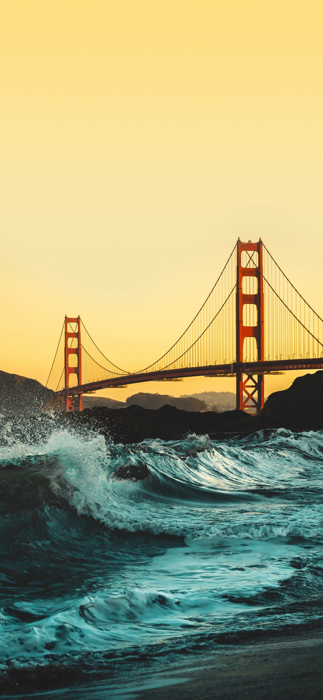 Golden Gate Bridge, Alcatraz Island, Baker Beach, Golden Gate Park, Brooklyn Bridge. Wallpaper in 1125x2436 Resolution