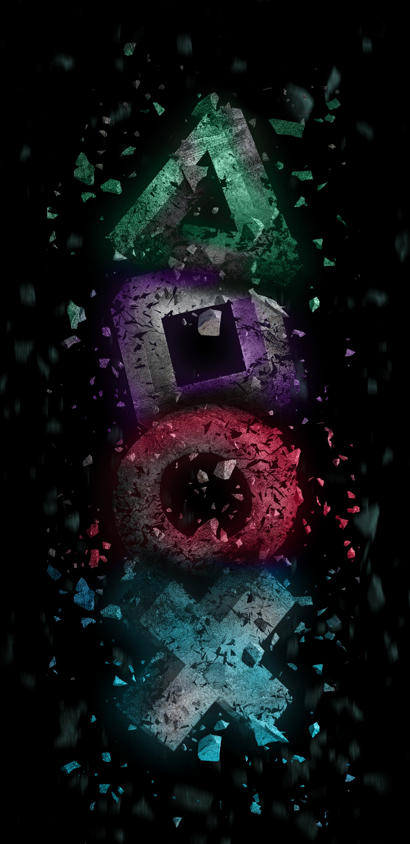 Playstation 4, Playstation 5, Agua, Morado, Violeta. Wallpaper in 1440x2960 Resolution