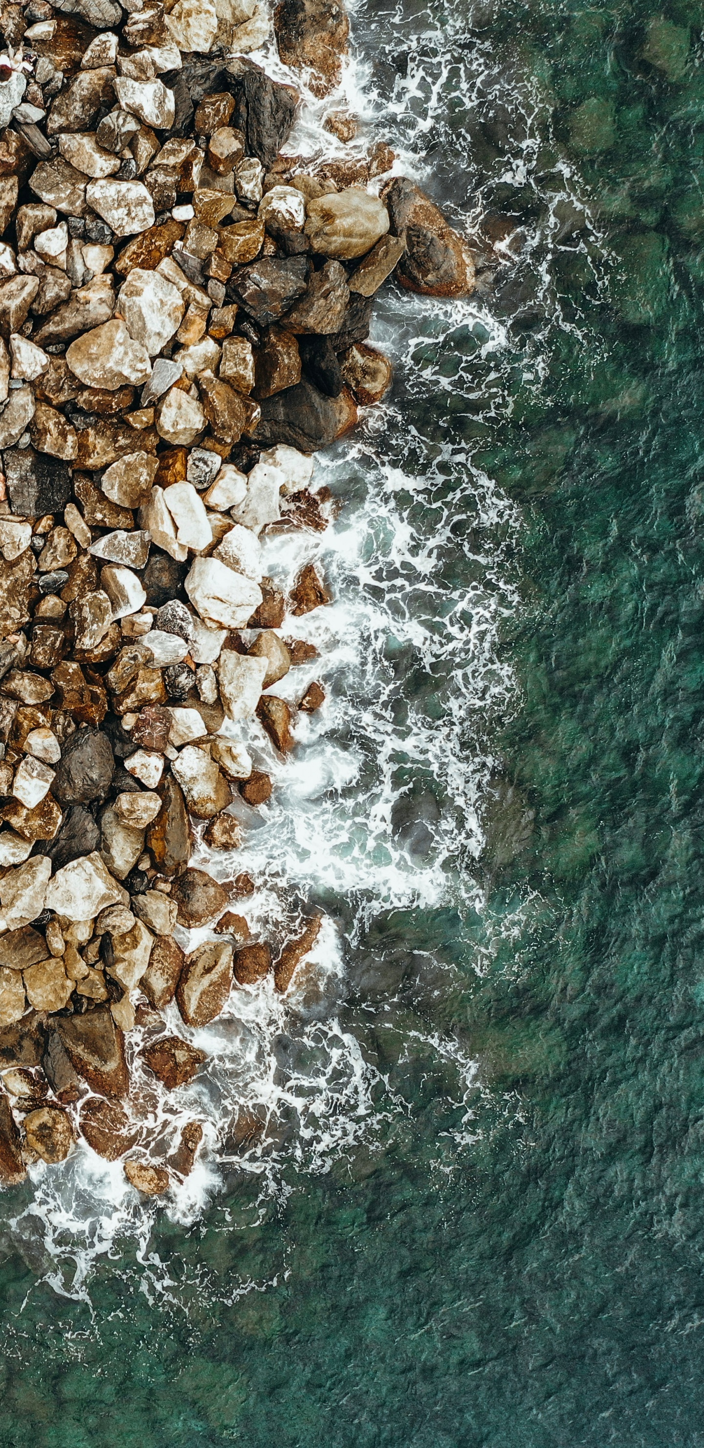 Cliff, Natural Landscape, Sea, Water Resources, Wave. Wallpaper in 1440x2960 Resolution