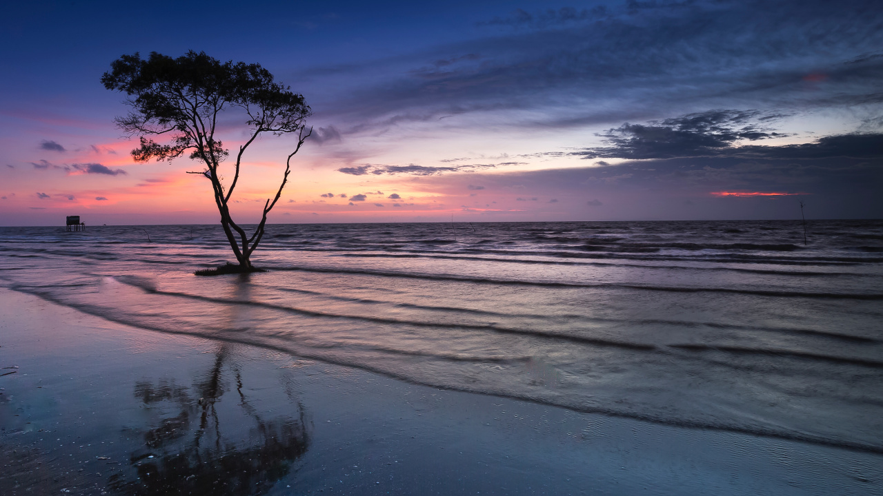 Natur, Horizont, Naturlandschaft, Ozean, Meer. Wallpaper in 1280x720 Resolution