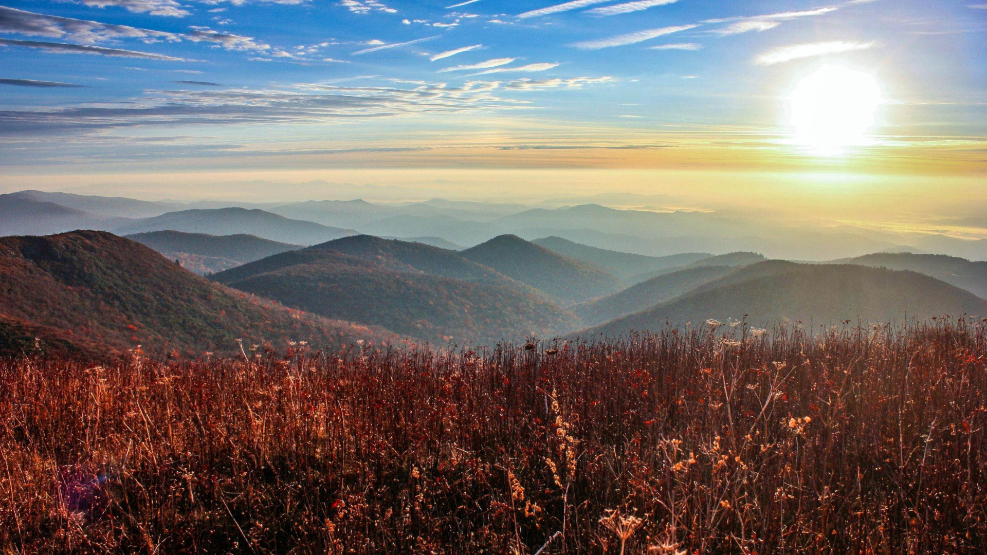 Brown Grass Field Near Mountains During Daytime. Wallpaper in 1920x1080 Resolution