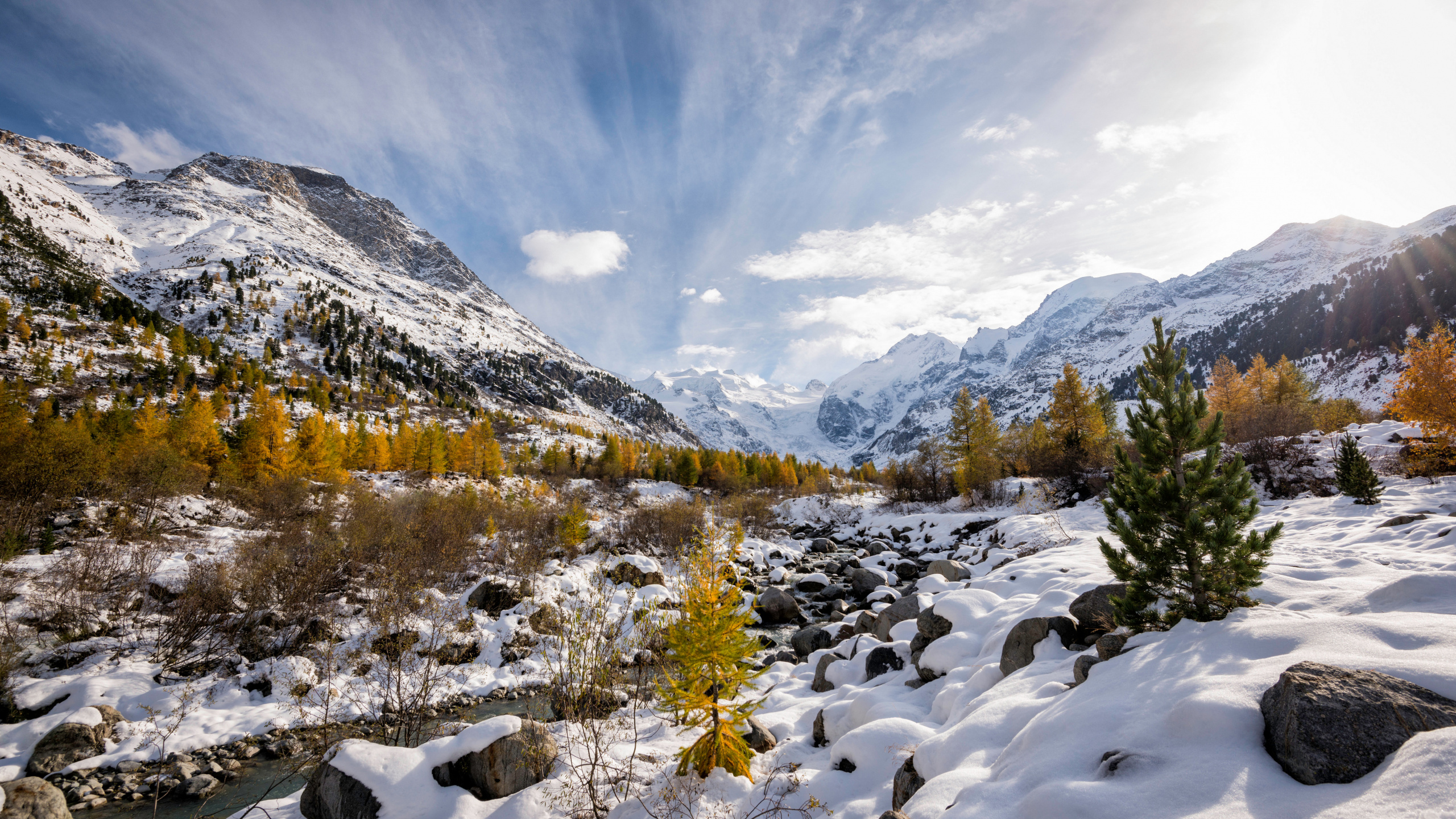Morteratschgletscher, Bergkette, Mount Fuji, Dolomiten, Wildnis. Wallpaper in 2560x1440 Resolution