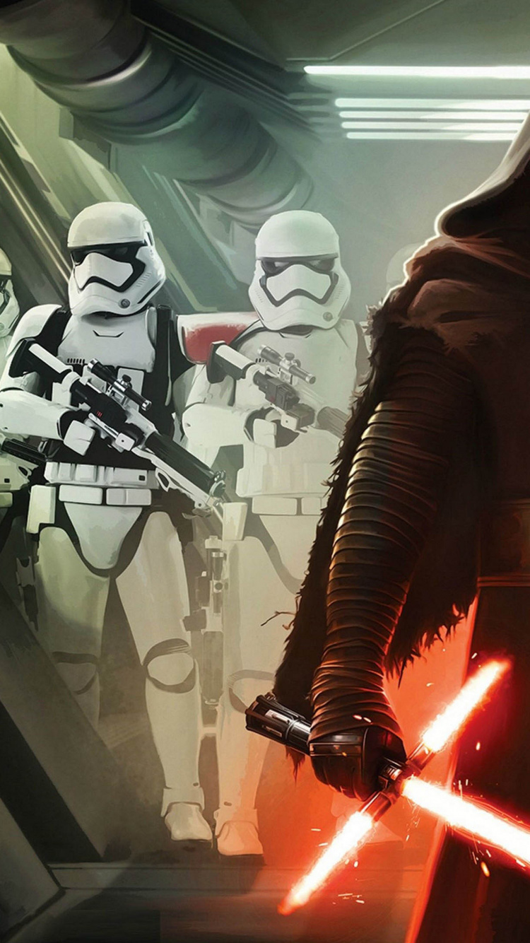De Primer Orden, Star Wars, Stormtrooper, Fuerza, Star Wars la Fuerza Despierta. Wallpaper in 750x1334 Resolution