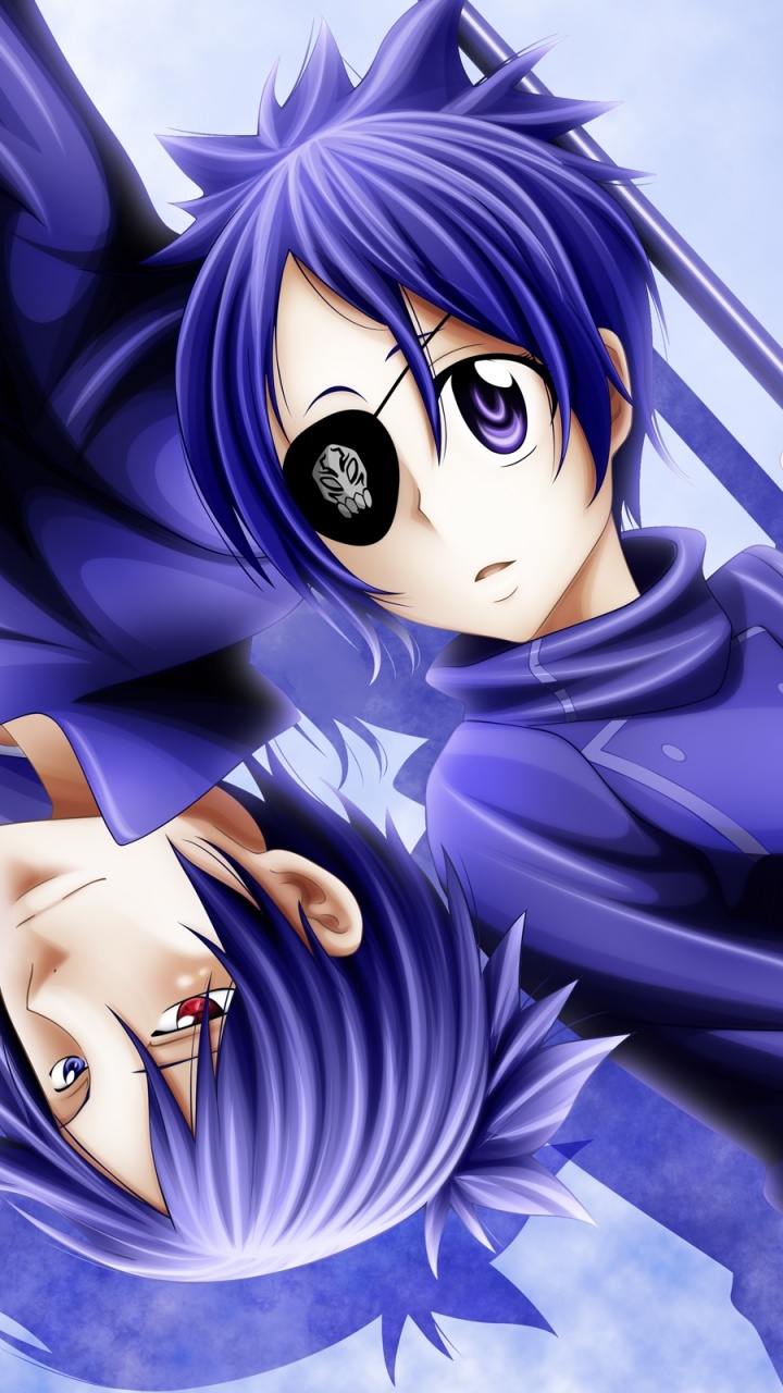 Personnage D'anime Femme Aux Cheveux Violets. Wallpaper in 720x1280 Resolution