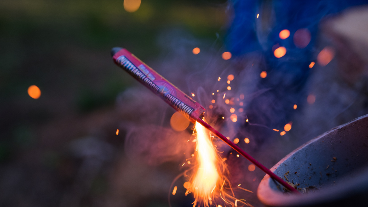 Pétard, Artifice, Cierge, Diwali, Nuit. Wallpaper in 1280x720 Resolution