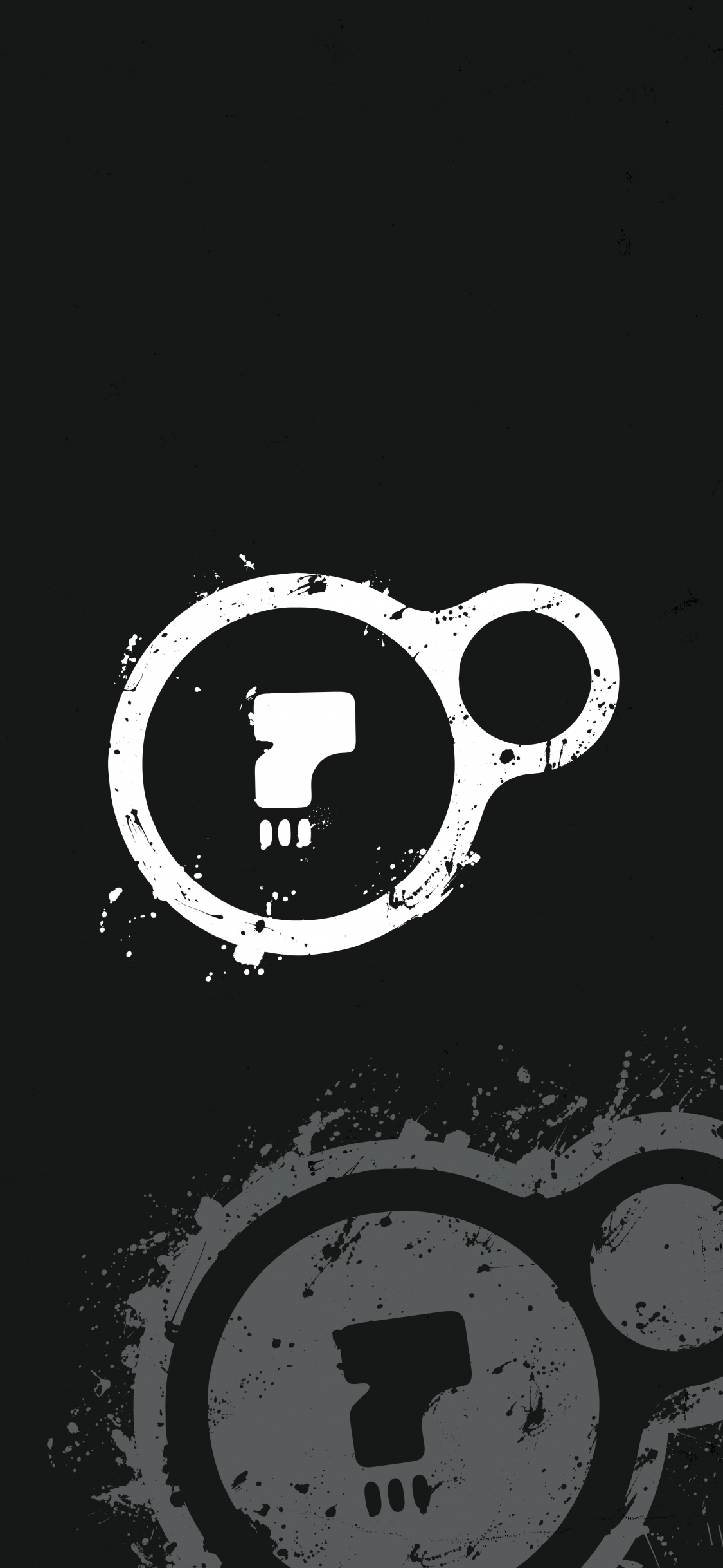 Smartphone, Cercle, Art, Symbole, Monochrome. Wallpaper in 1125x2436 Resolution