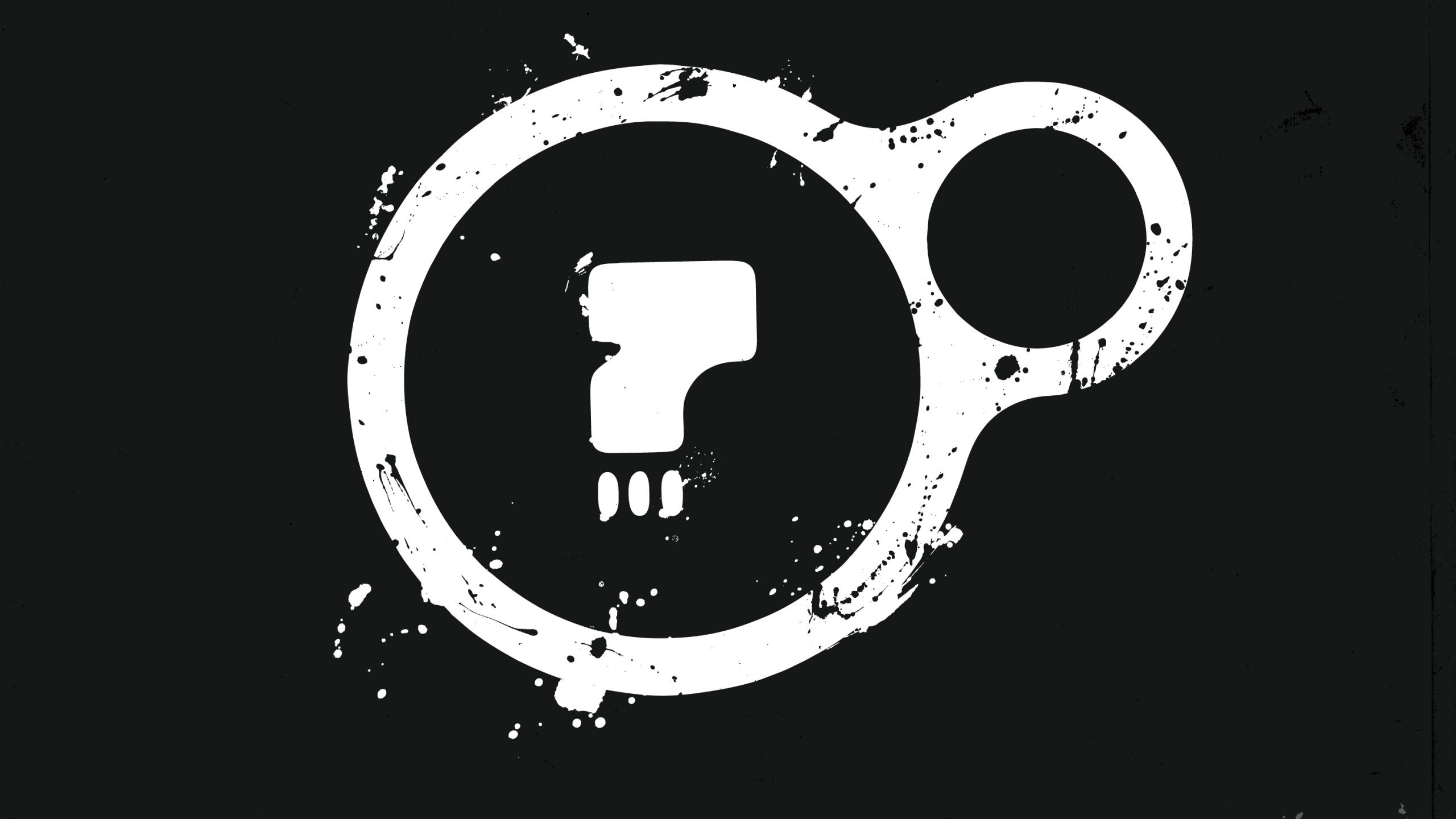 Smartphone, Circulo, Arte, Simbolo, Monocromo. Wallpaper in 2560x1440 Resolution