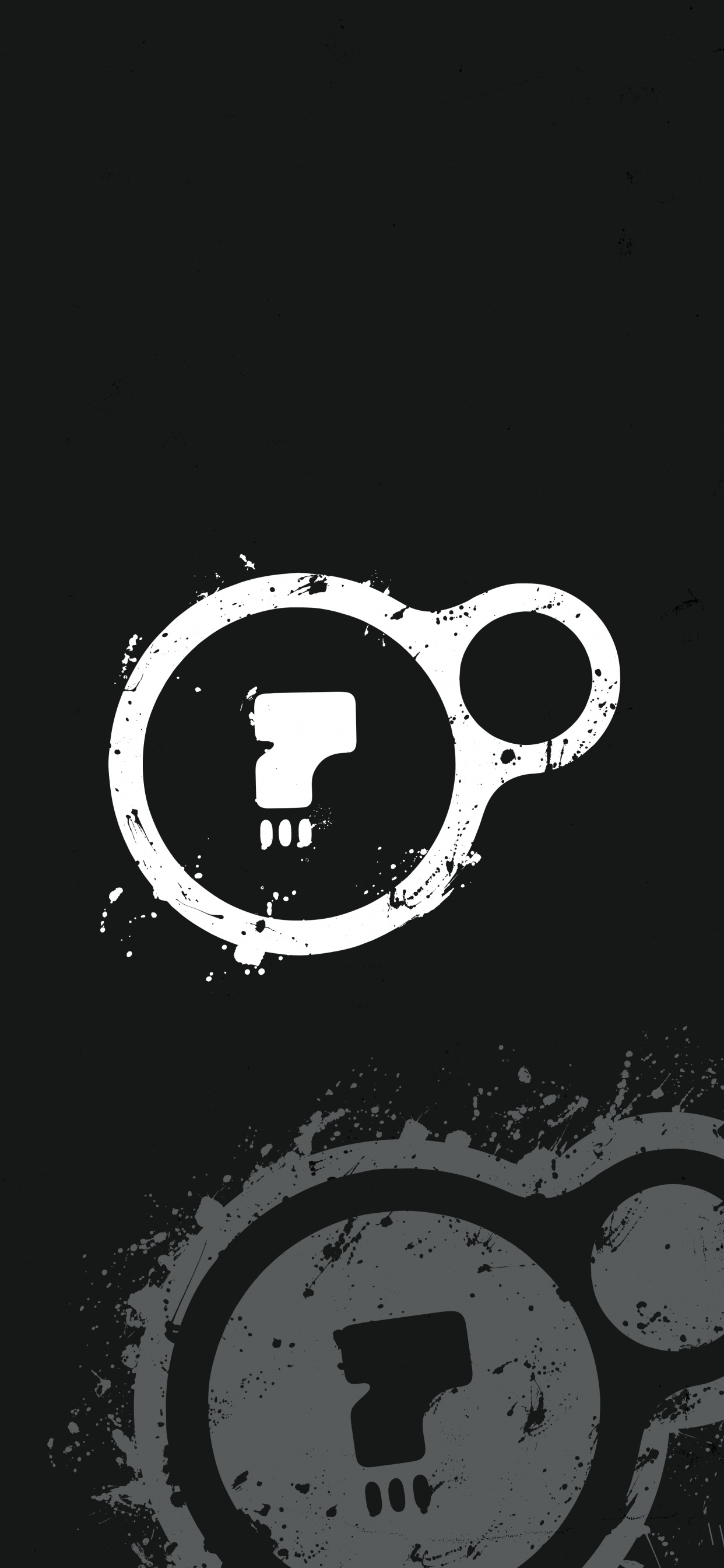 Smartphone, Kreis, Kunst, Monochrom, Firmenzeichen. Wallpaper in 1242x2688 Resolution