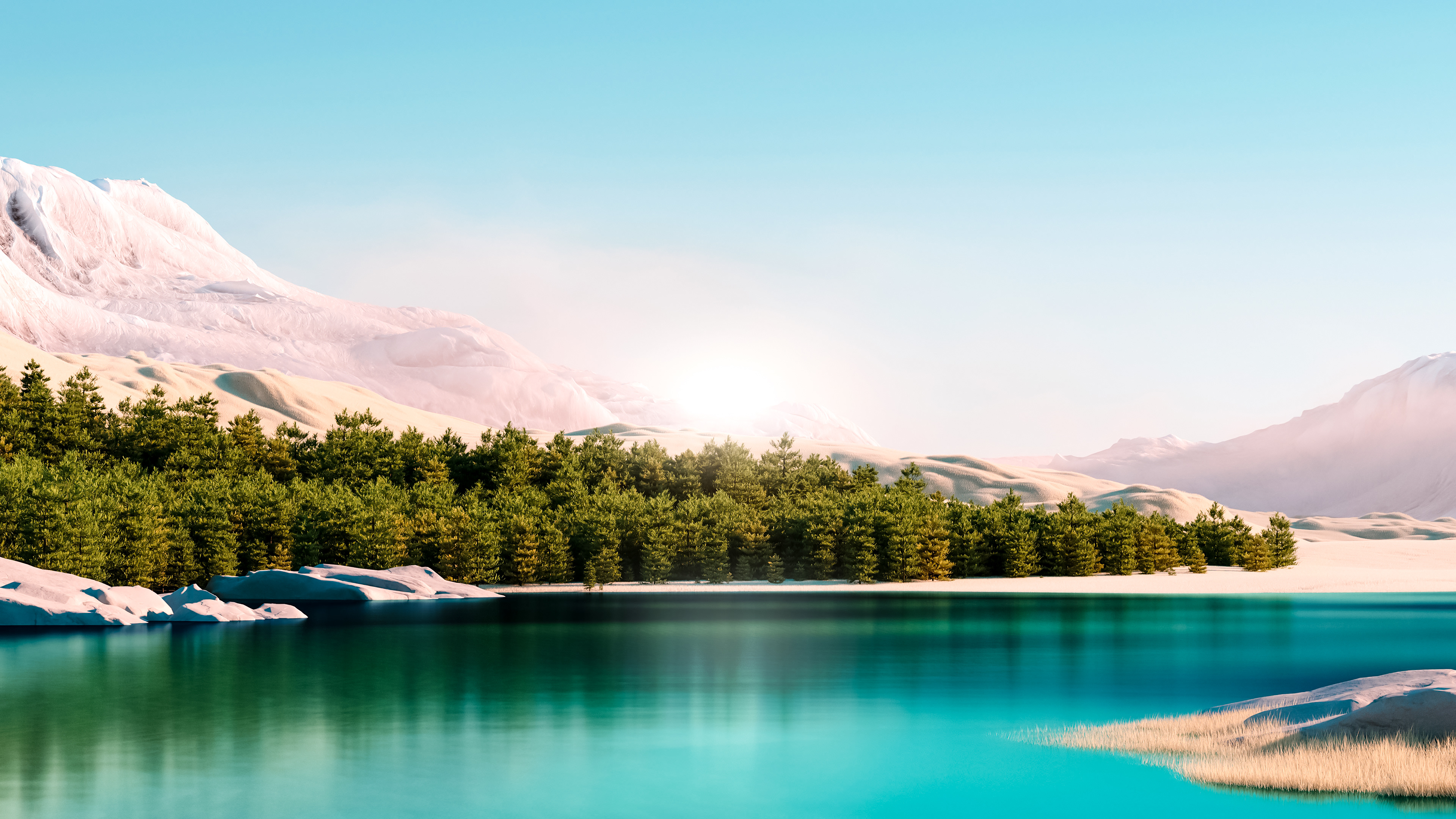 Fenster 11, Oberflächenstudio, Microsoft Windows, Microsoft Corporation, Betriebssystem. Wallpaper in 3840x2160 Resolution