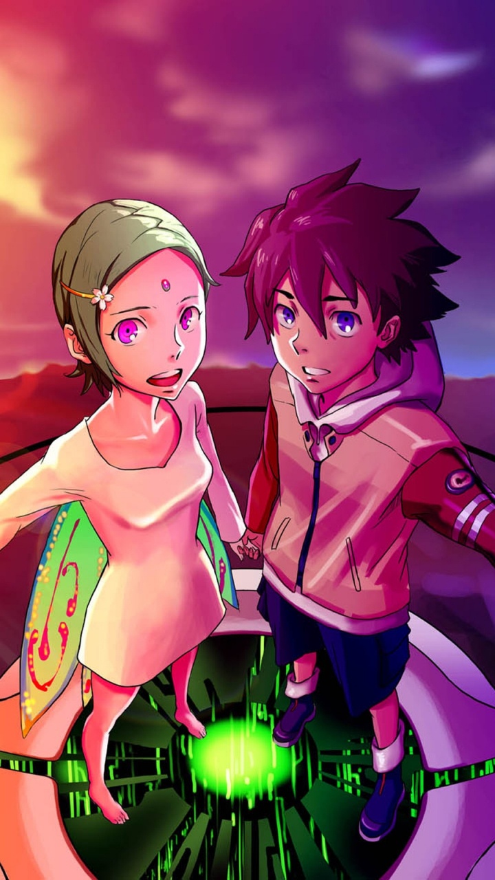 Mujer en Personaje de Anime de Pelo Morado. Wallpaper in 720x1280 Resolution