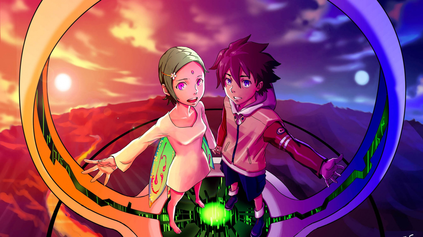 Femme Aux Cheveux Violets Personnage D'anime. Wallpaper in 1366x768 Resolution