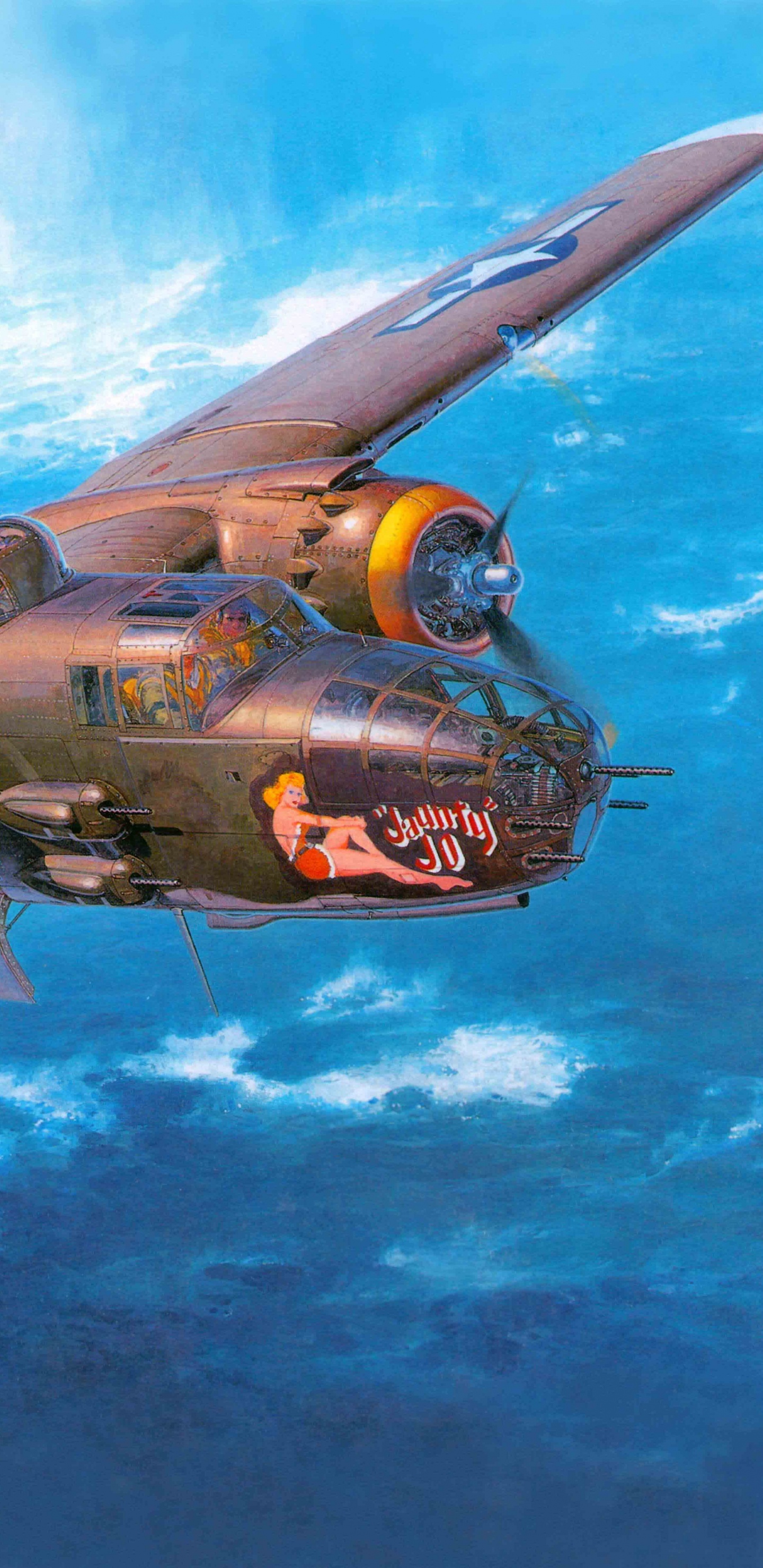 Aviones Marrones y Amarillos en Vuelo.. Wallpaper in 1440x2960 Resolution