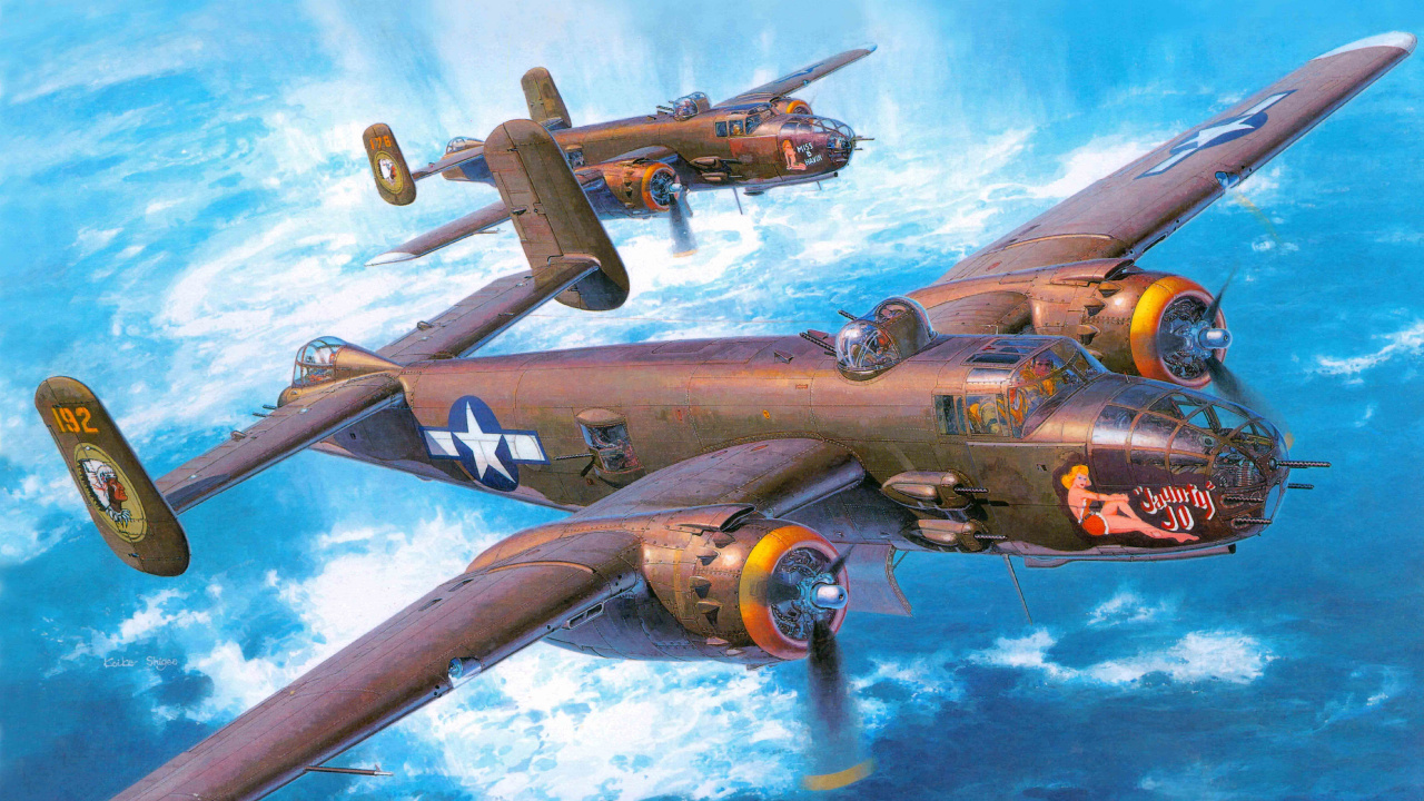 Avion Brun et Jaune en Vol. Wallpaper in 1280x720 Resolution