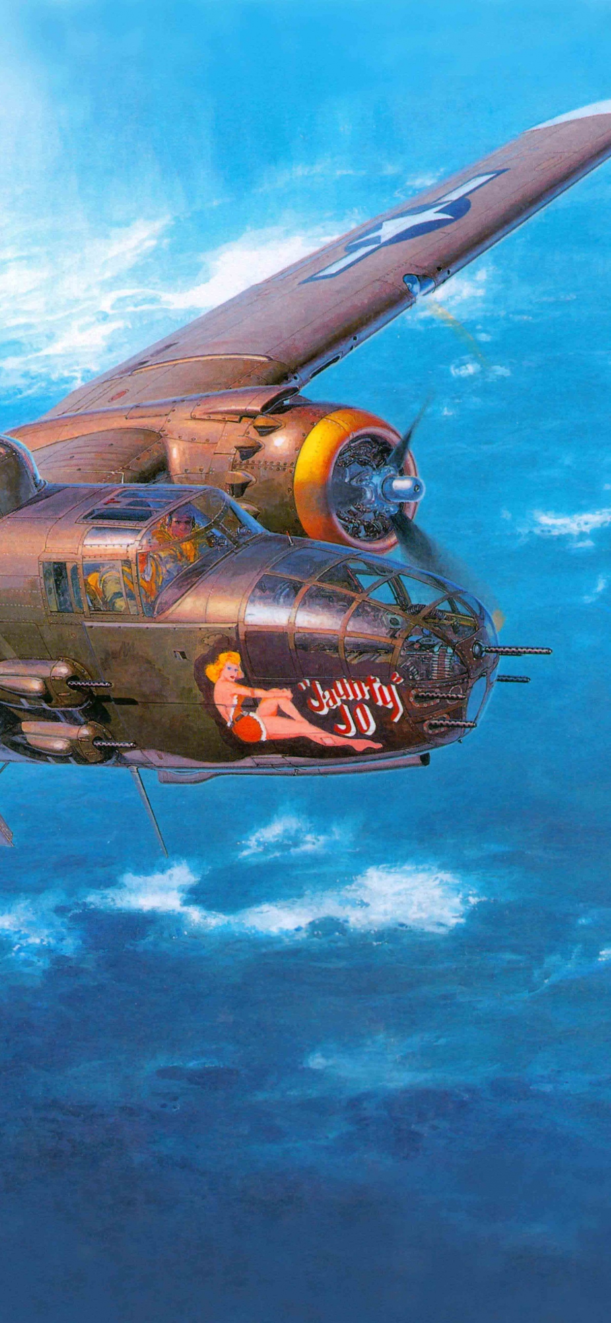 Brown and Yellow Aircraft in Flight. Wallpaper in 1242x2688 Resolution